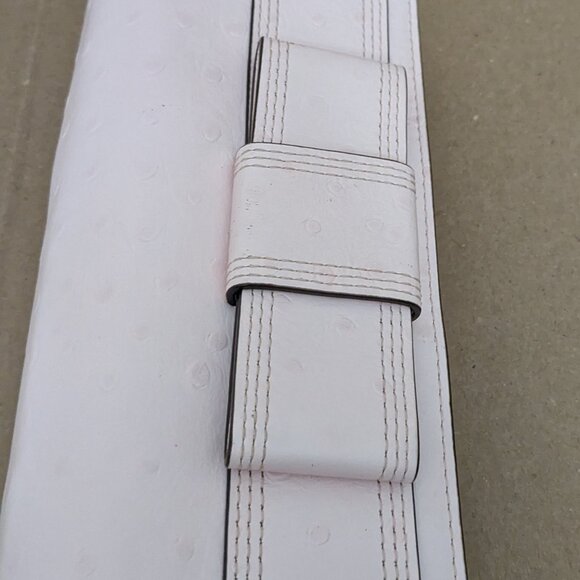 Kate Spade New York Leather Bow Wallet Wristlet Clutch Cream Retractable Strap - Picture 7 of 11